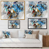 Motorcycle Headlight Watercolor