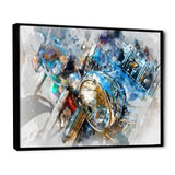 Motorcycle Headlight Watercolor