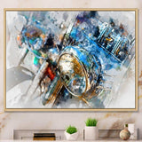 Motorcycle Headlight Watercolor