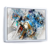 Motorcycle Headlight Watercolor