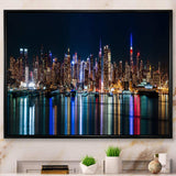 New York Midtown Night Panorama