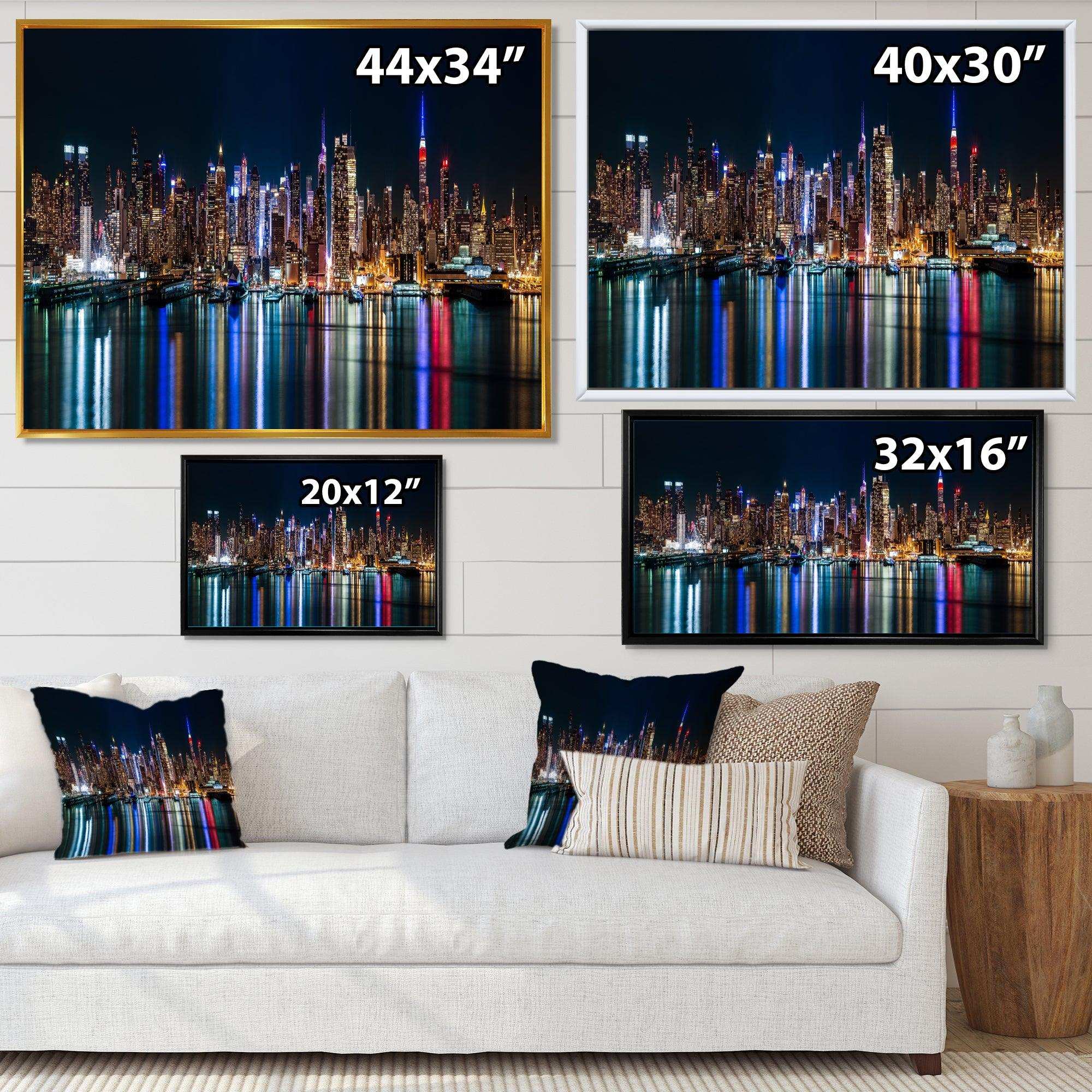 New York Midtown Night Panorama