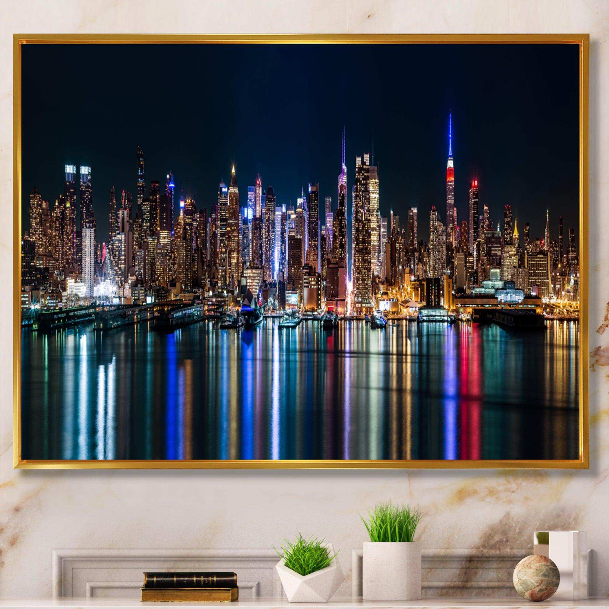 New York Midtown Night Panorama