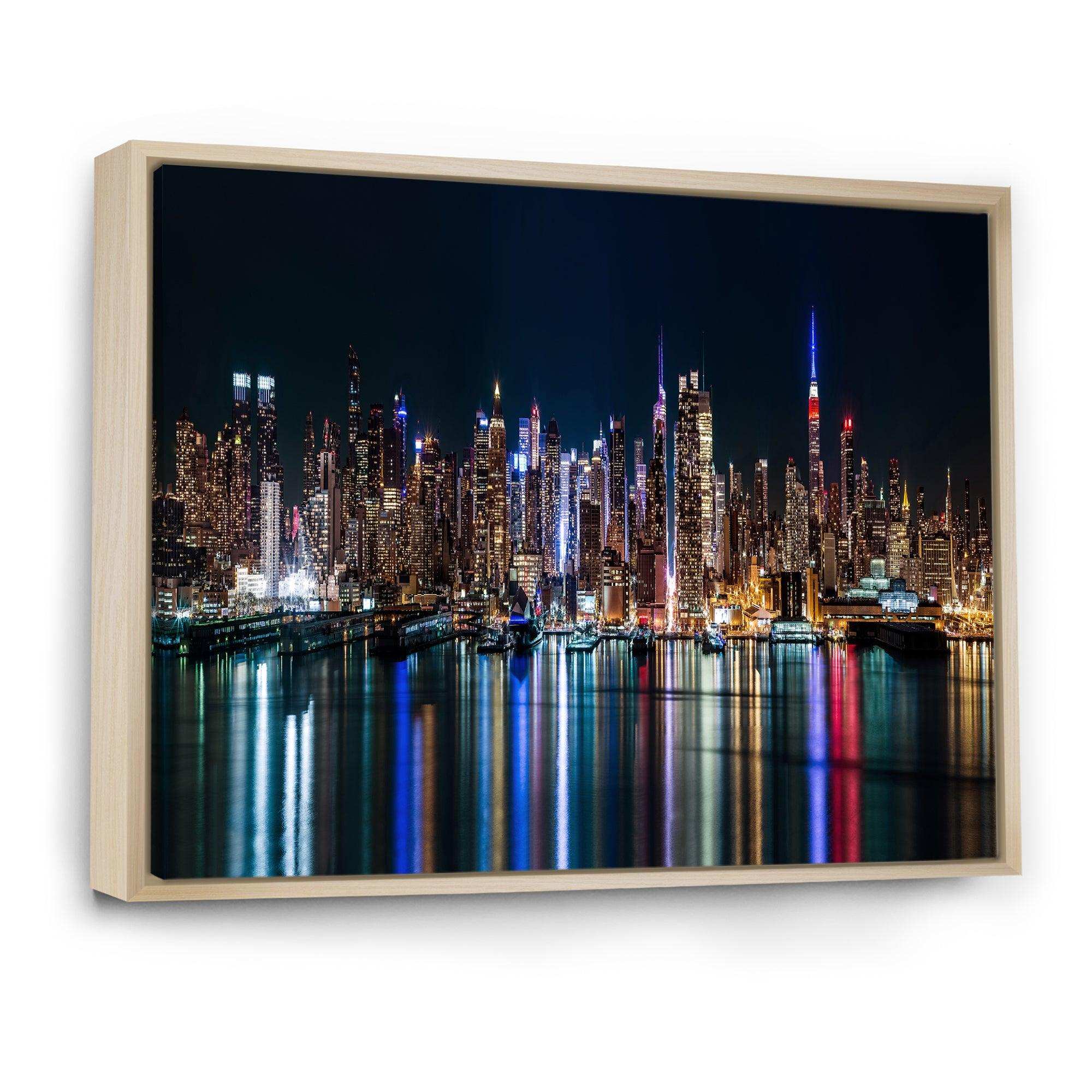 New York Midtown Night Panorama