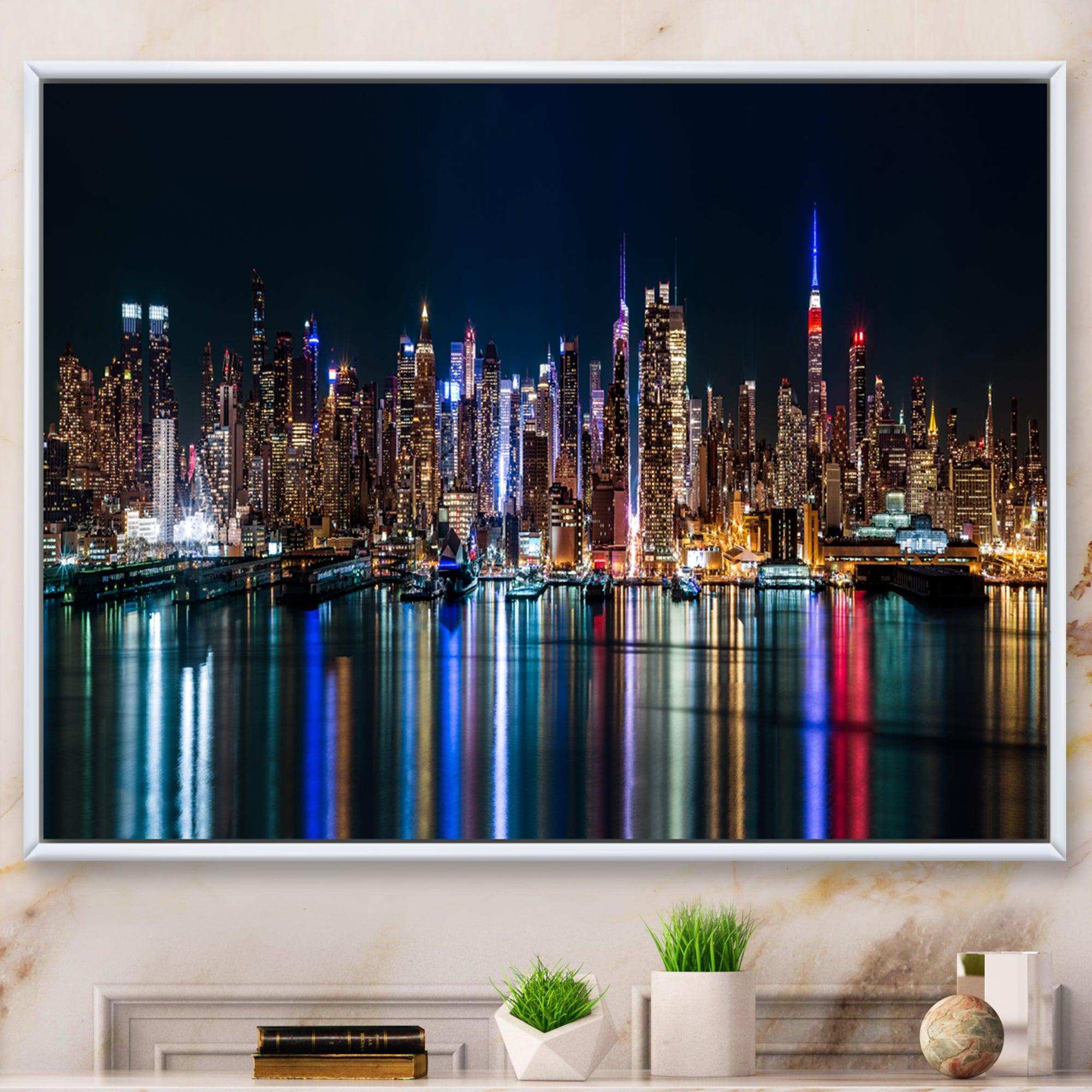 New York Midtown Night Panorama