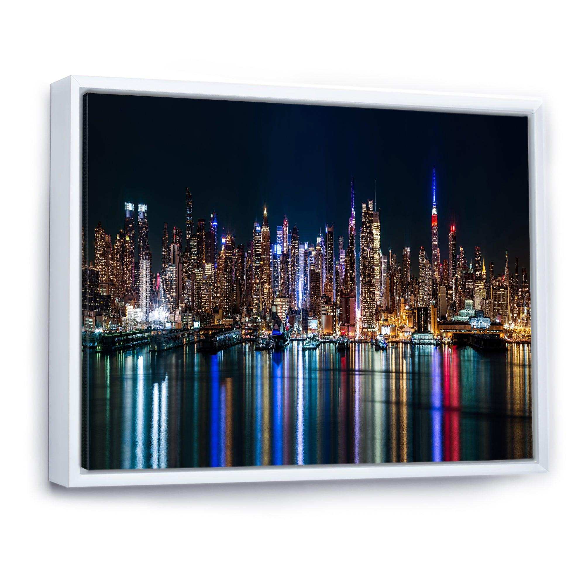 New York Midtown Night Panorama