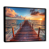 Sunset over Wooden Sea Pier