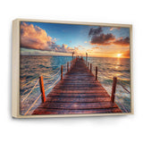 Sunset over Wooden Sea Pier