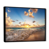 Sunrise on Beach of Caribbean Sea