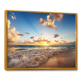 Sunrise on Beach of Caribbean Sea