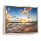 Sunrise on Beach of Caribbean Sea