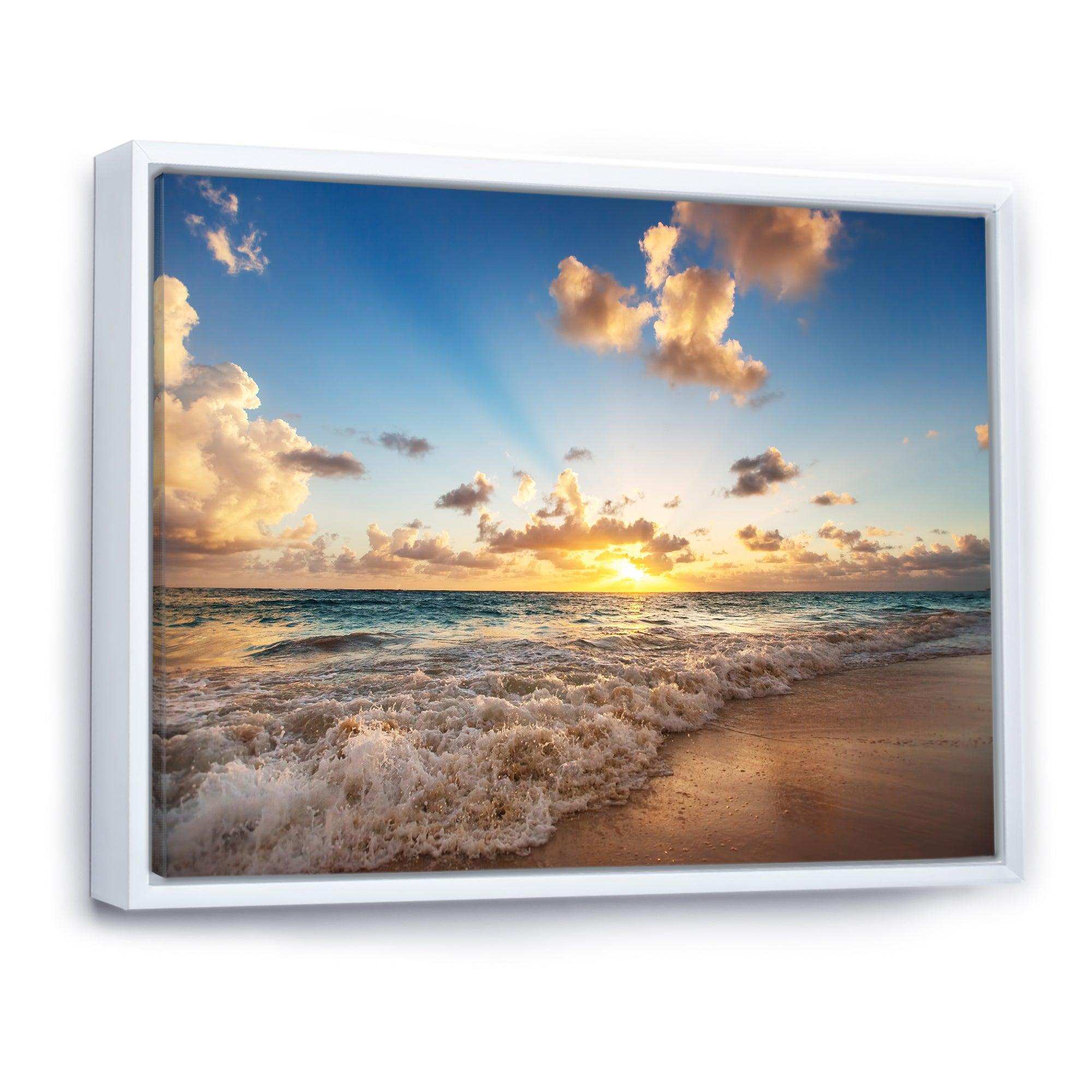 Sunrise on Beach of Caribbean Sea