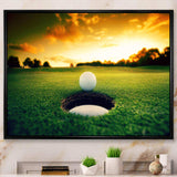 Golf Ball Near Hole