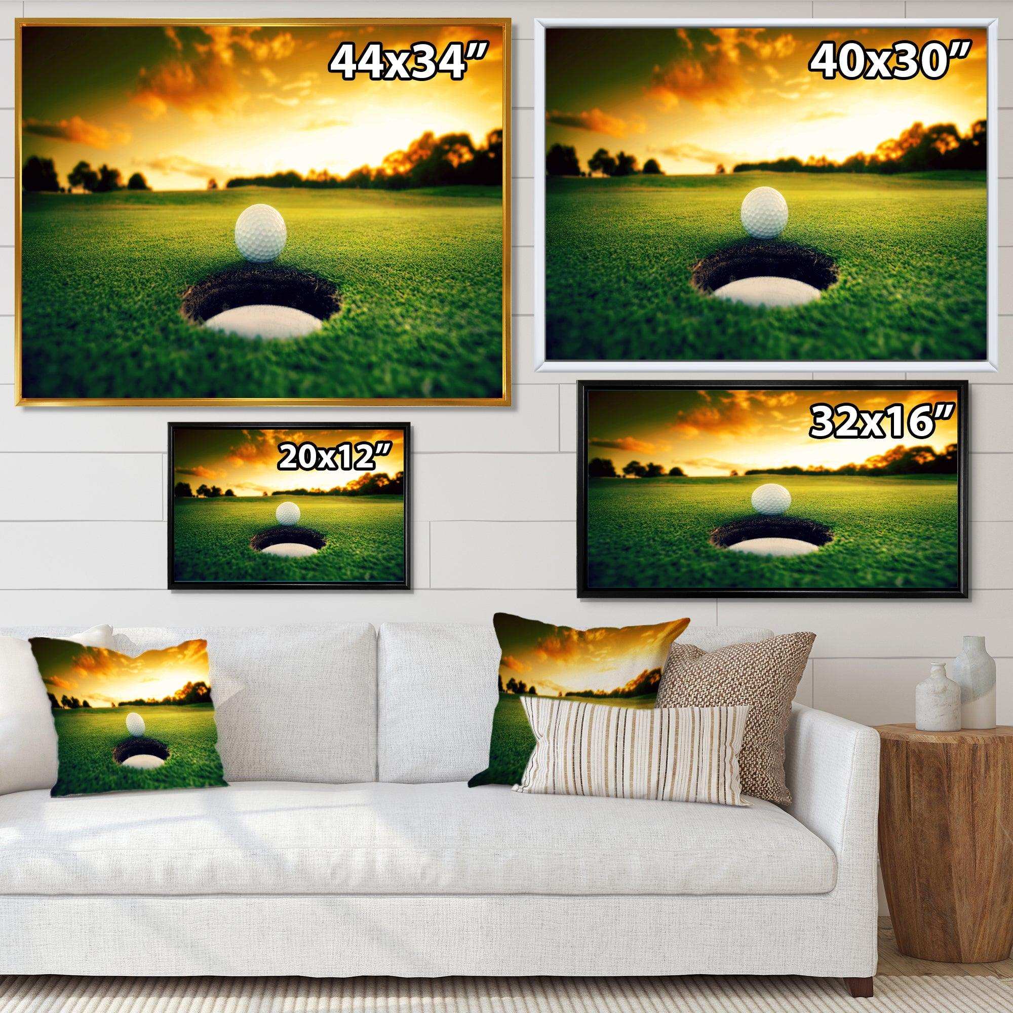 Golf Ball Near Hole