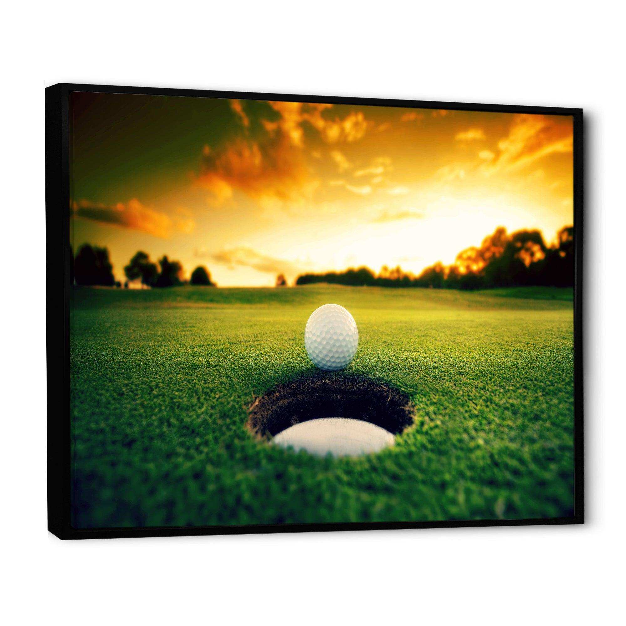 Golf Ball Near Hole