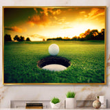 Golf Ball Near Hole
