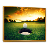 Golf Ball Near Hole