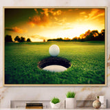 Golf Ball Near Hole