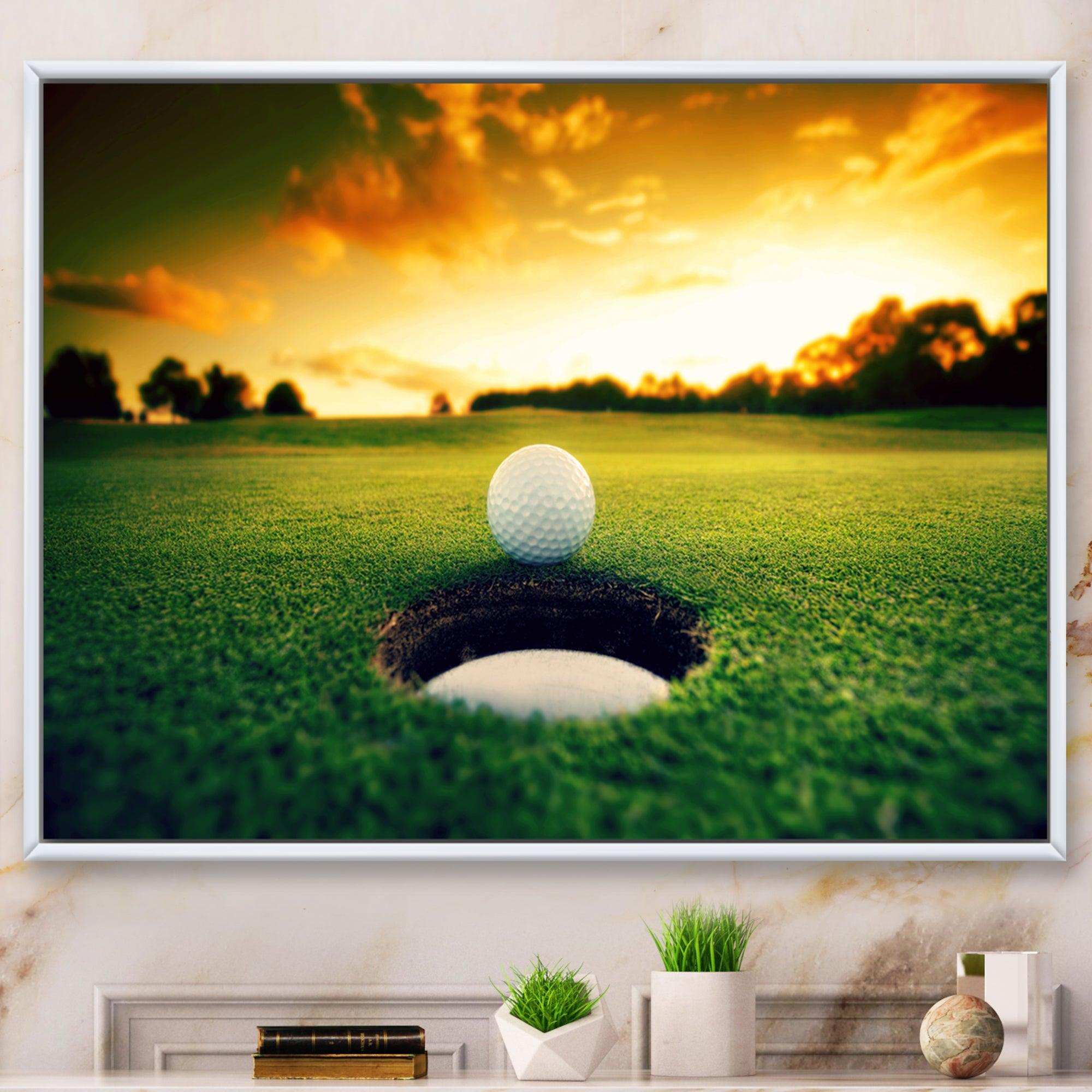 Golf Ball Near Hole