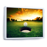 Golf Ball Near Hole