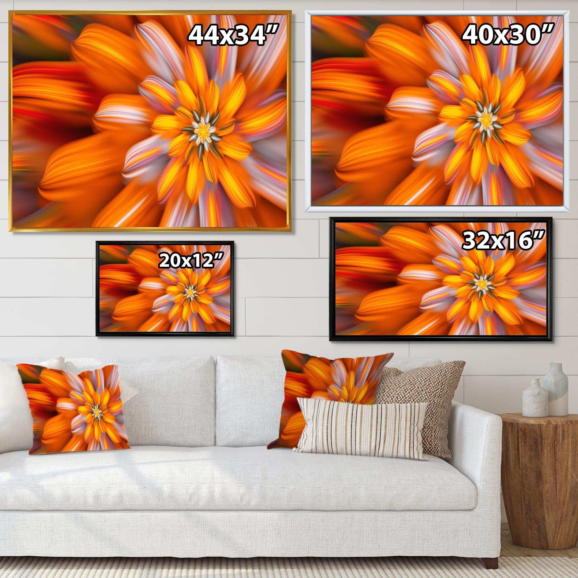 Massive Orange Fractal Flower