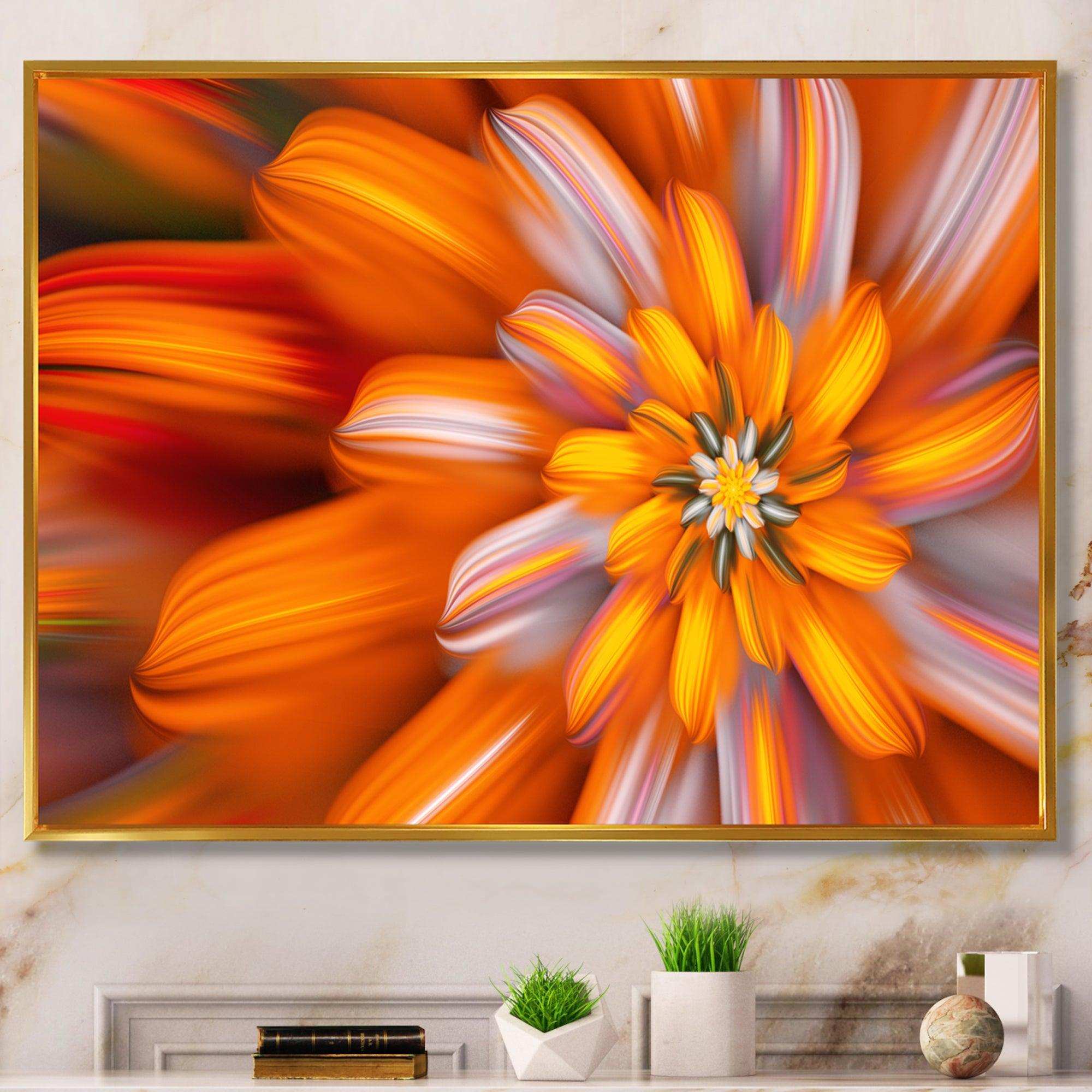 Massive Orange Fractal Flower
