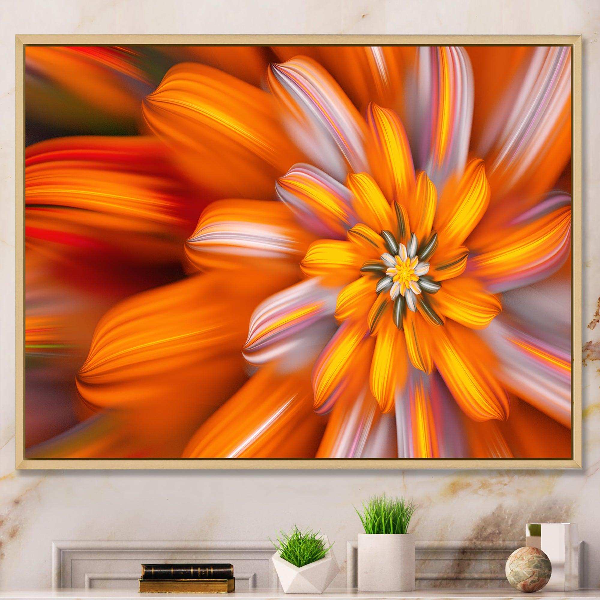 Massive Orange Fractal Flower