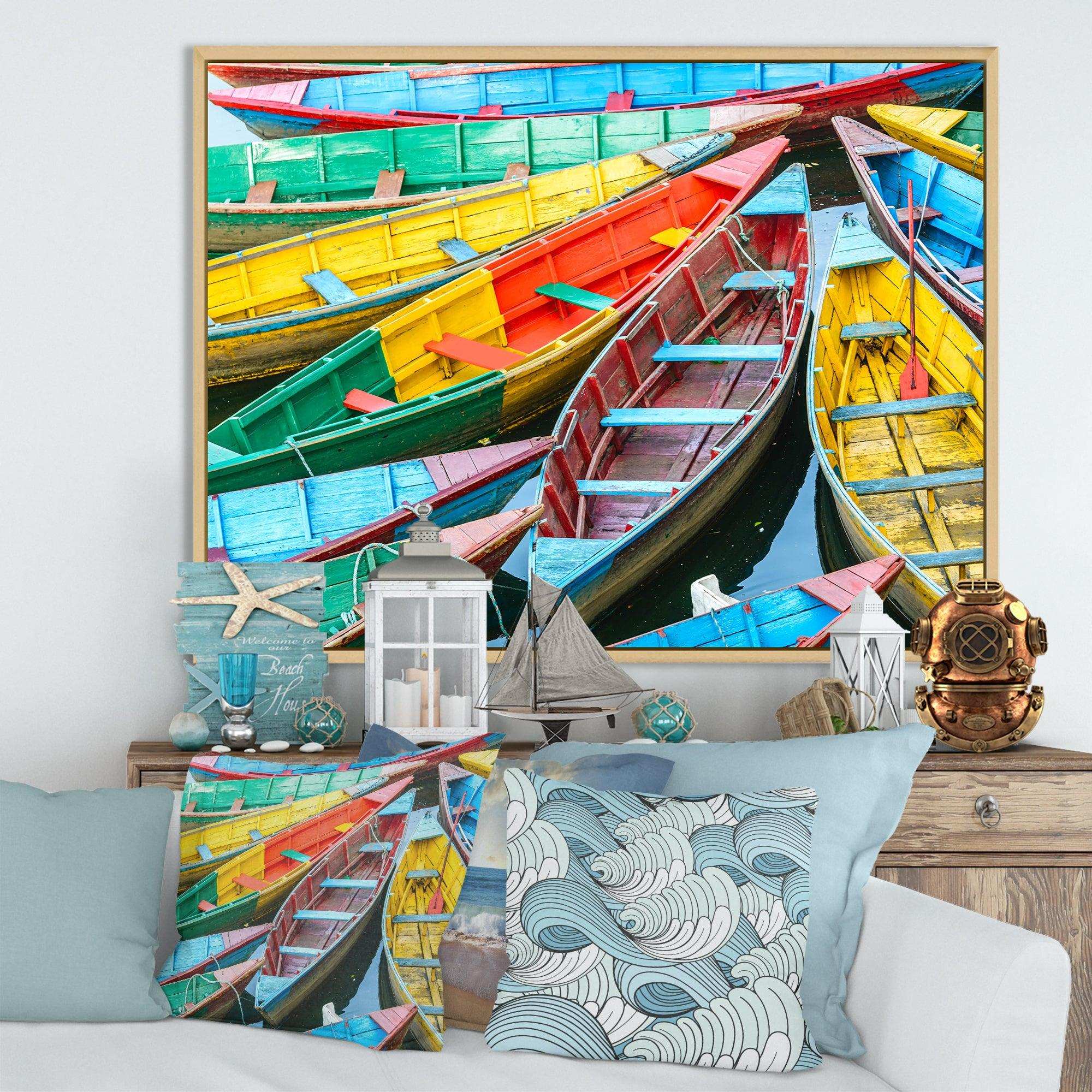 Rowing Boats on the Lake in Pokhara