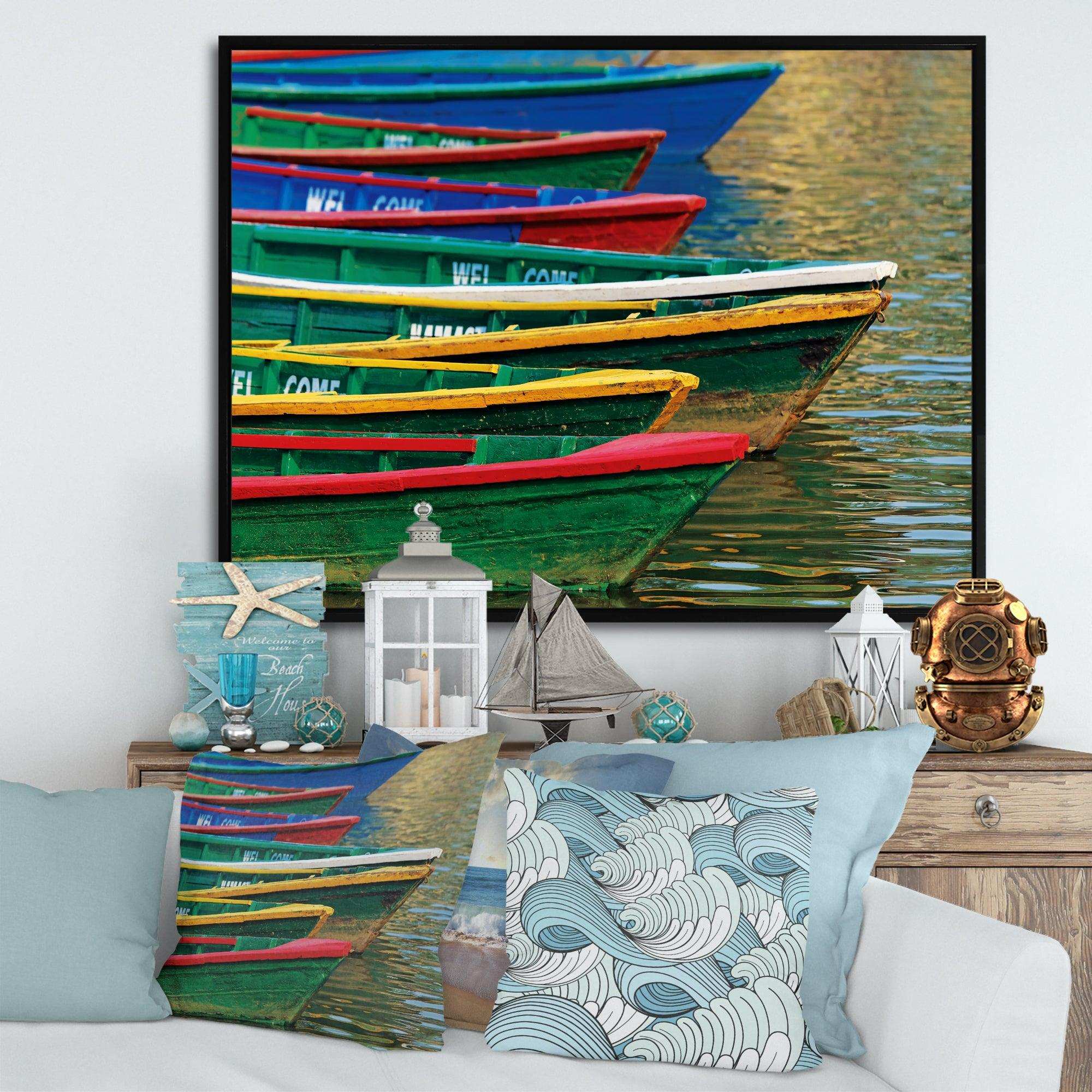 Color Boats on Phewa Lake Nepal