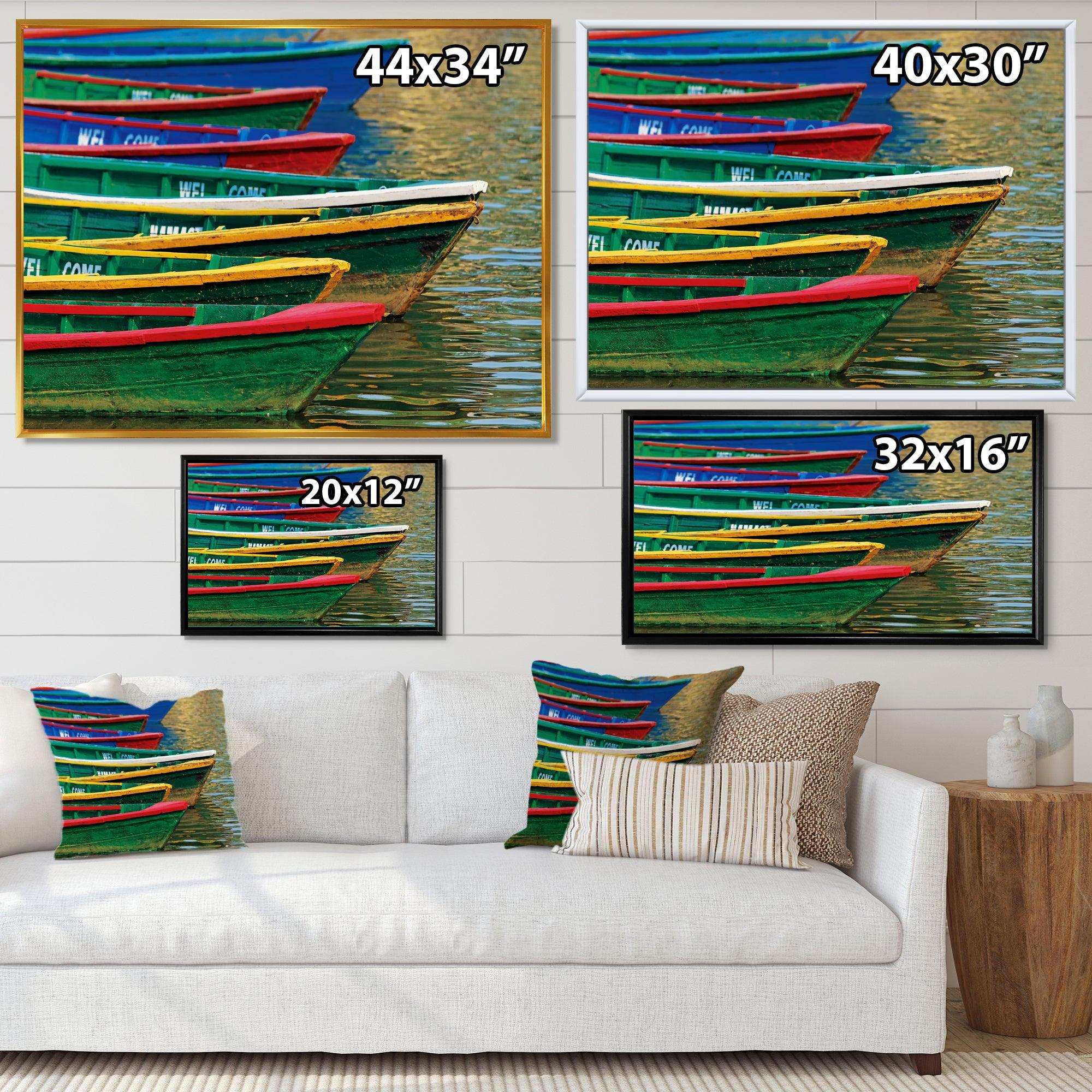 Color Boats on Phewa Lake Nepal