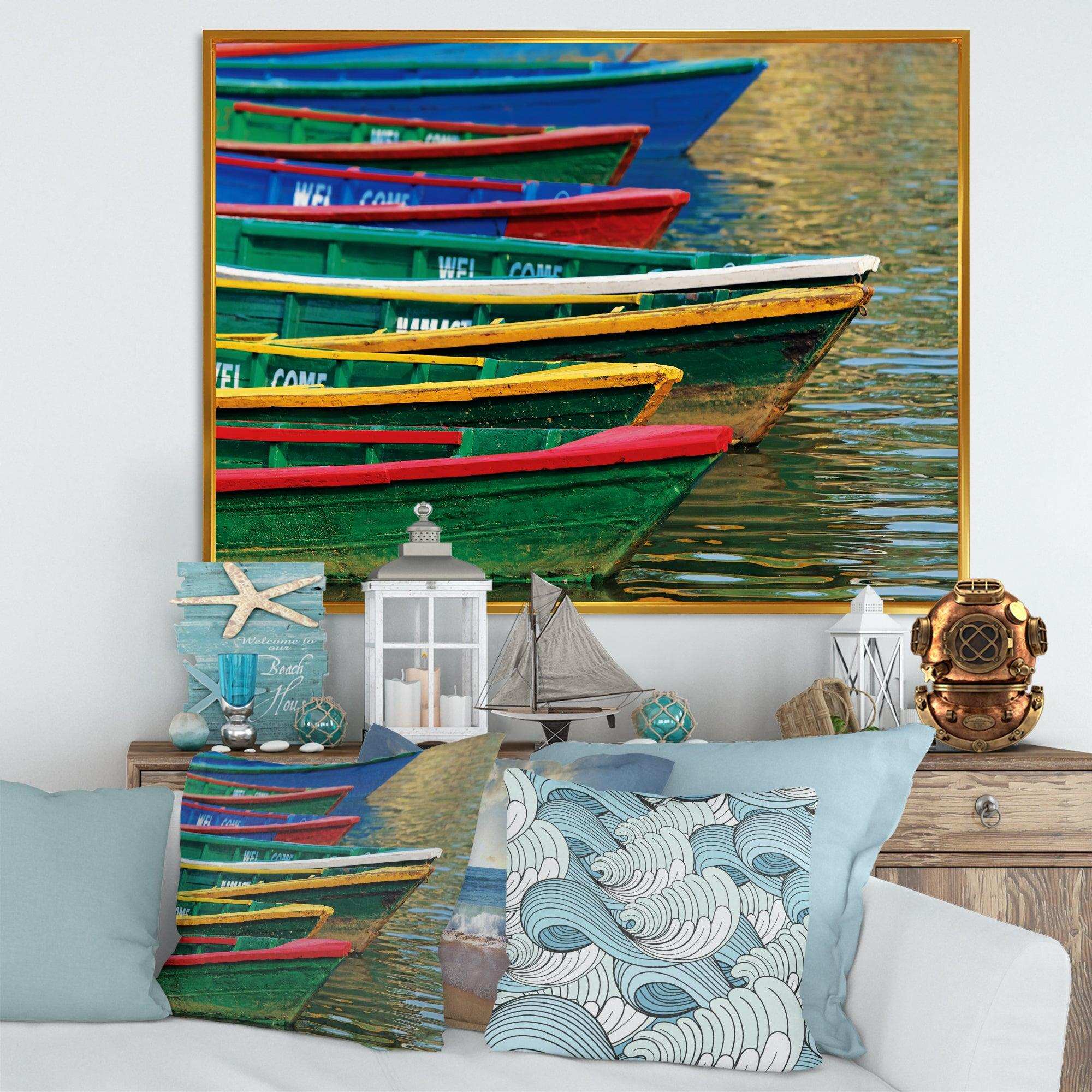 Color Boats on Phewa Lake Nepal