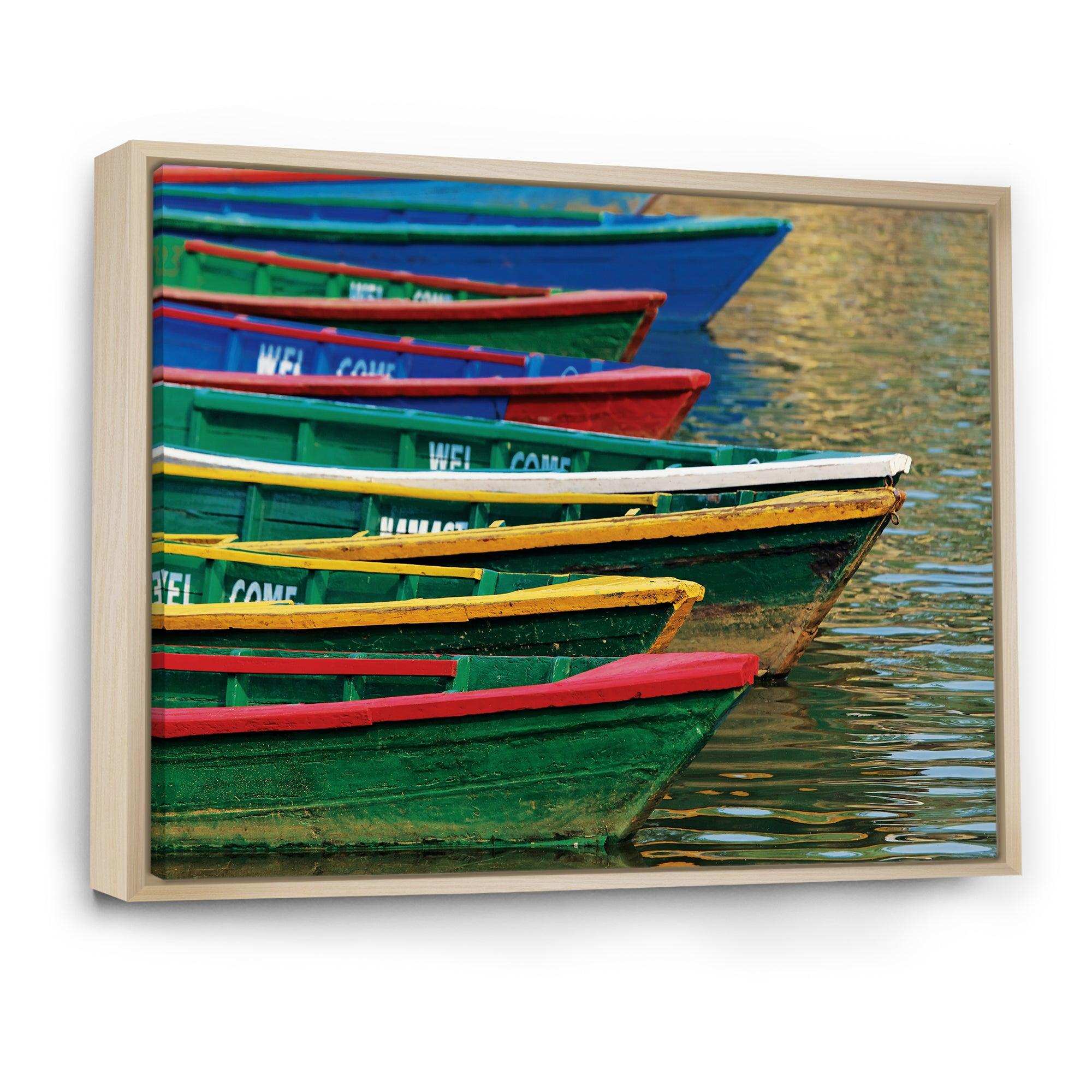 Color Boats on Phewa Lake Nepal