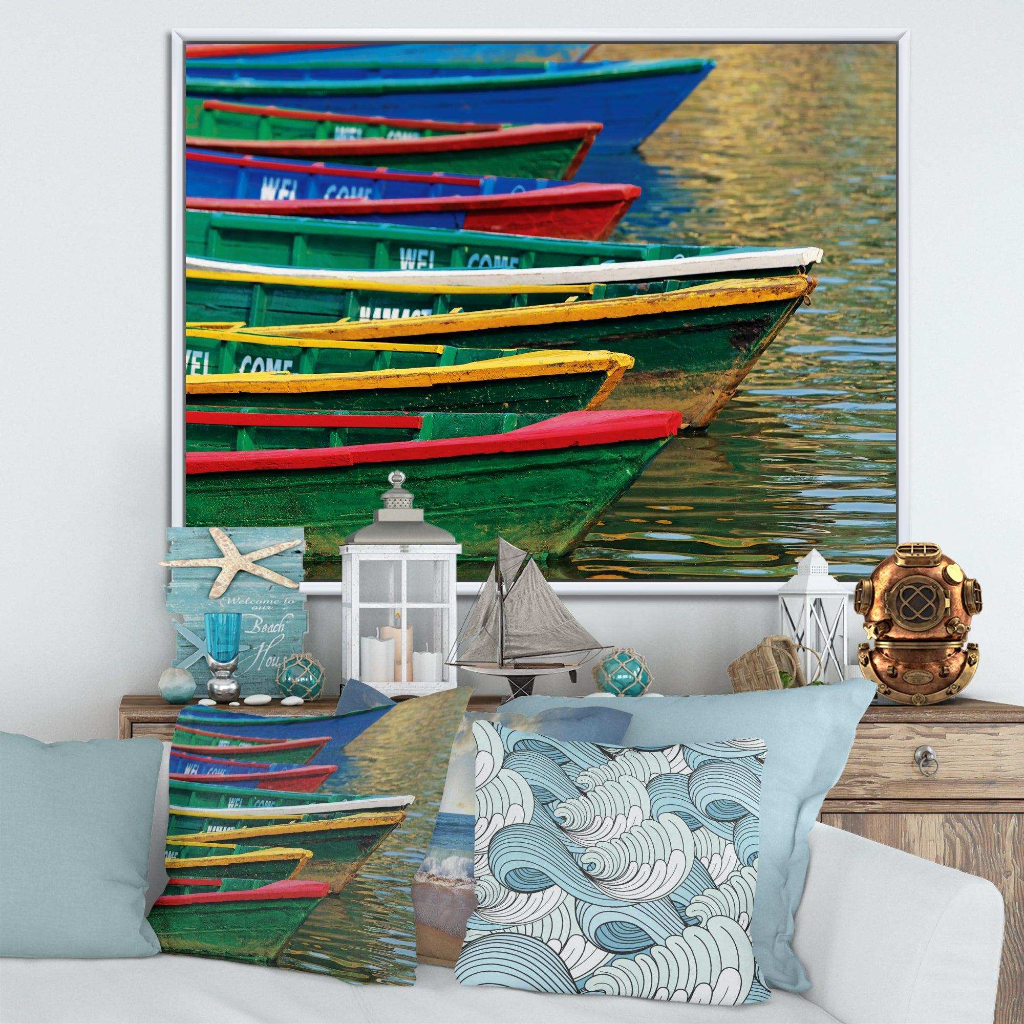 Color Boats on Phewa Lake Nepal