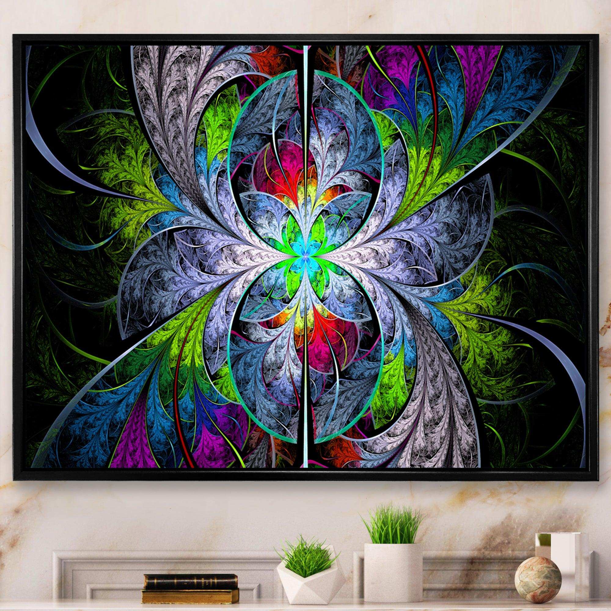 Multi Color Fractal Stained Glass