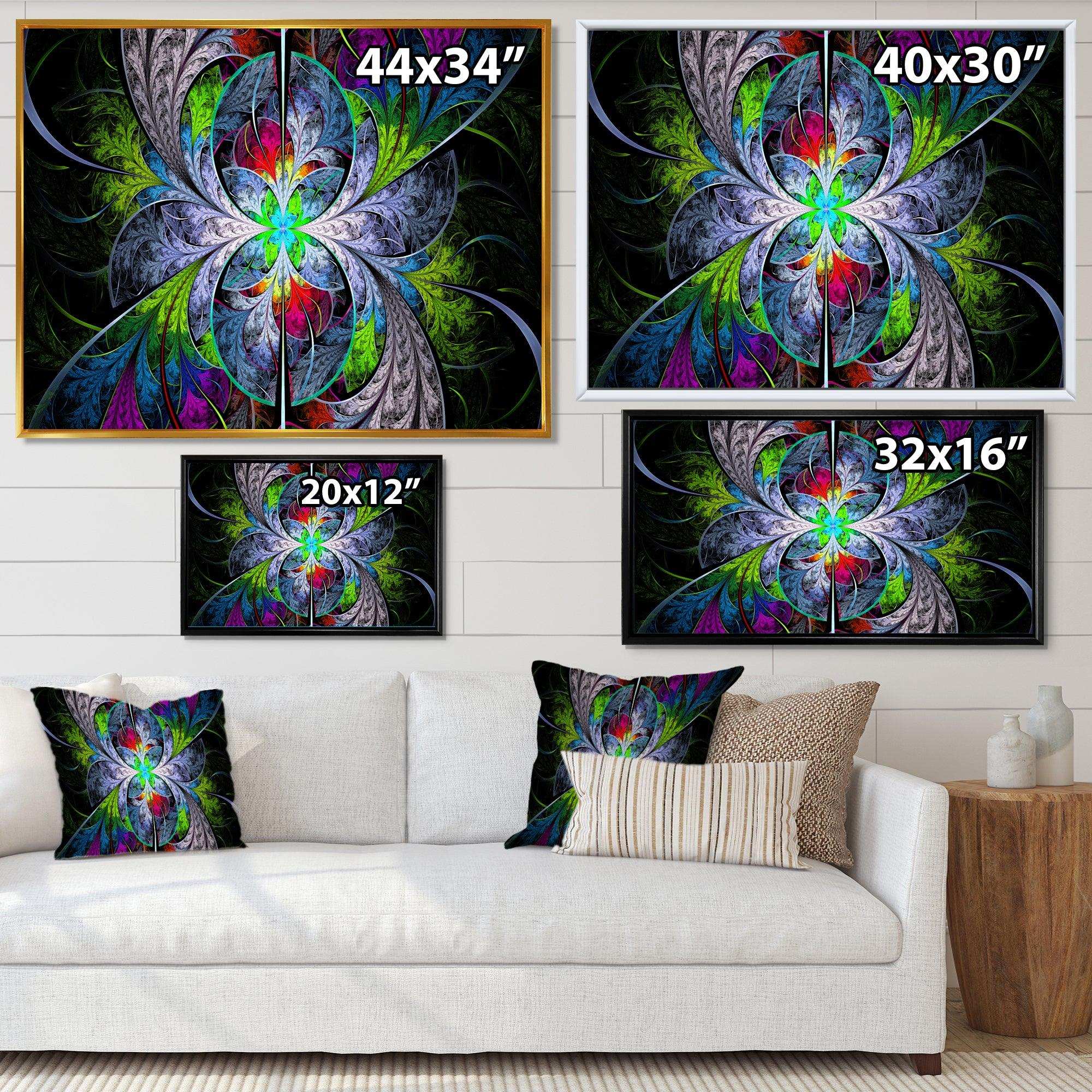 Multi Color Fractal Stained Glass