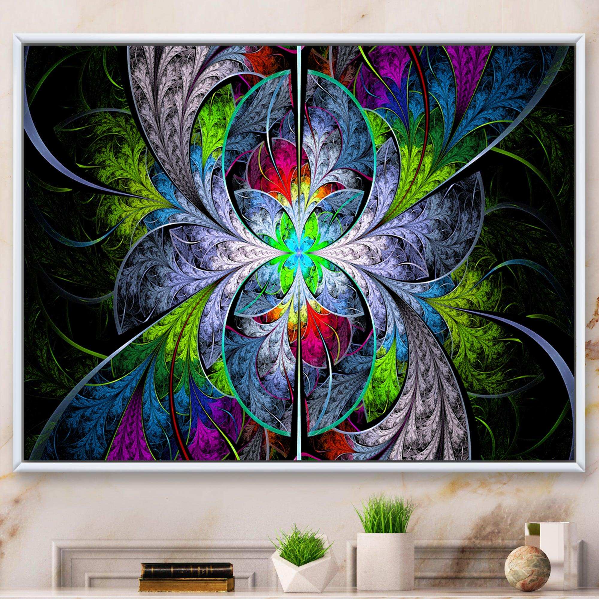 Multi Color Fractal Stained Glass