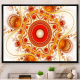 Orange Fractal Pattern with Circles