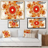 Orange Fractal Pattern with Circles