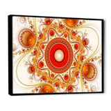Orange Fractal Pattern with Circles