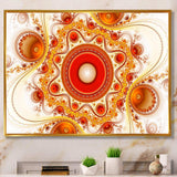 Orange Fractal Pattern with Circles