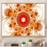 Orange Fractal Pattern with Circles