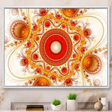 Orange Fractal Pattern with Circles