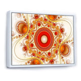 Orange Fractal Pattern with Circles