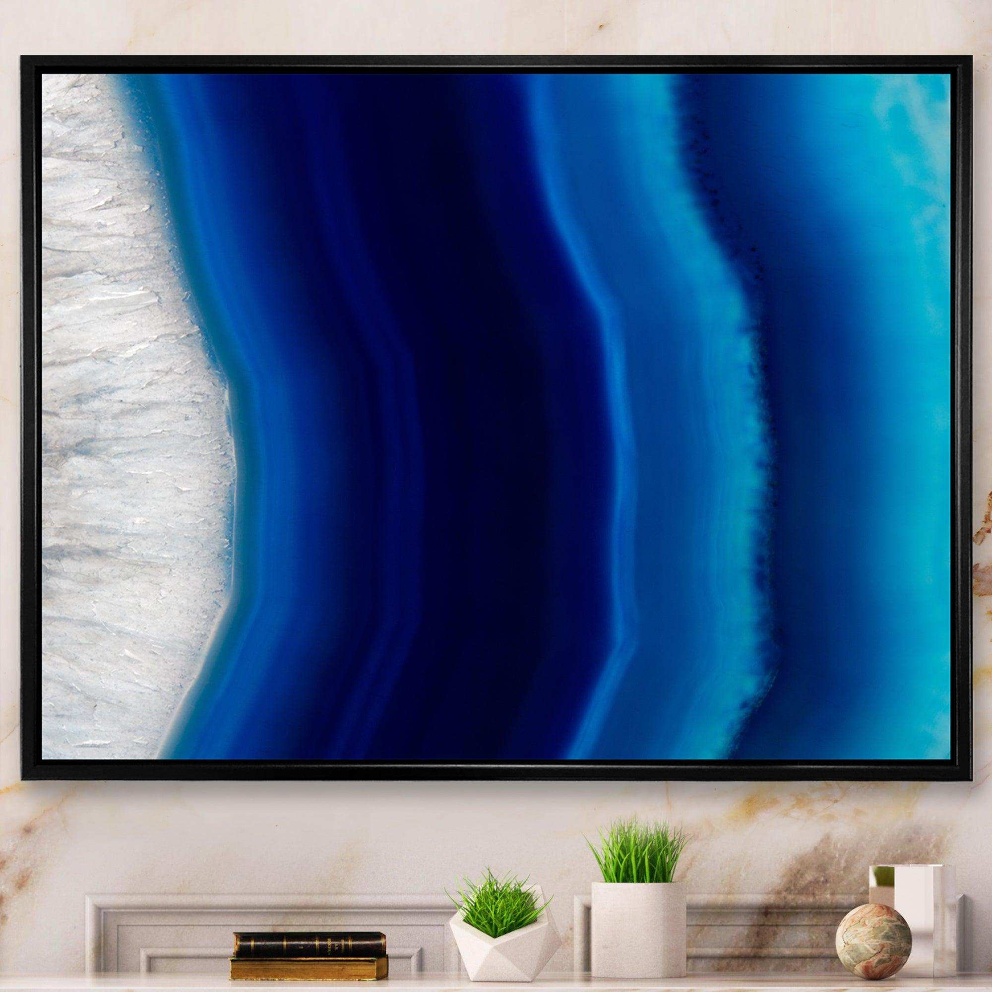 Stone of blue agate crystal