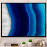 Stone of blue agate crystal