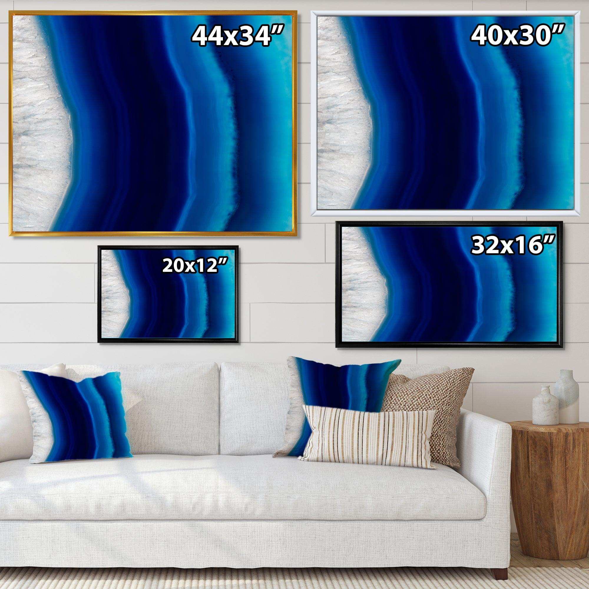 Stone of blue agate crystal