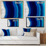 Stone of blue agate crystal