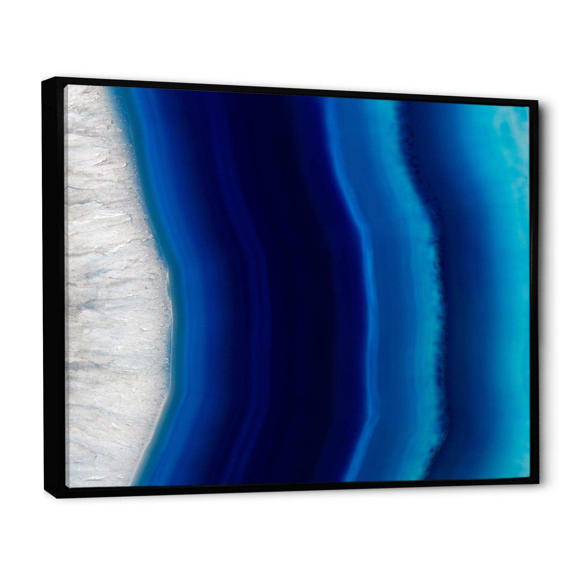 Stone of blue agate crystal