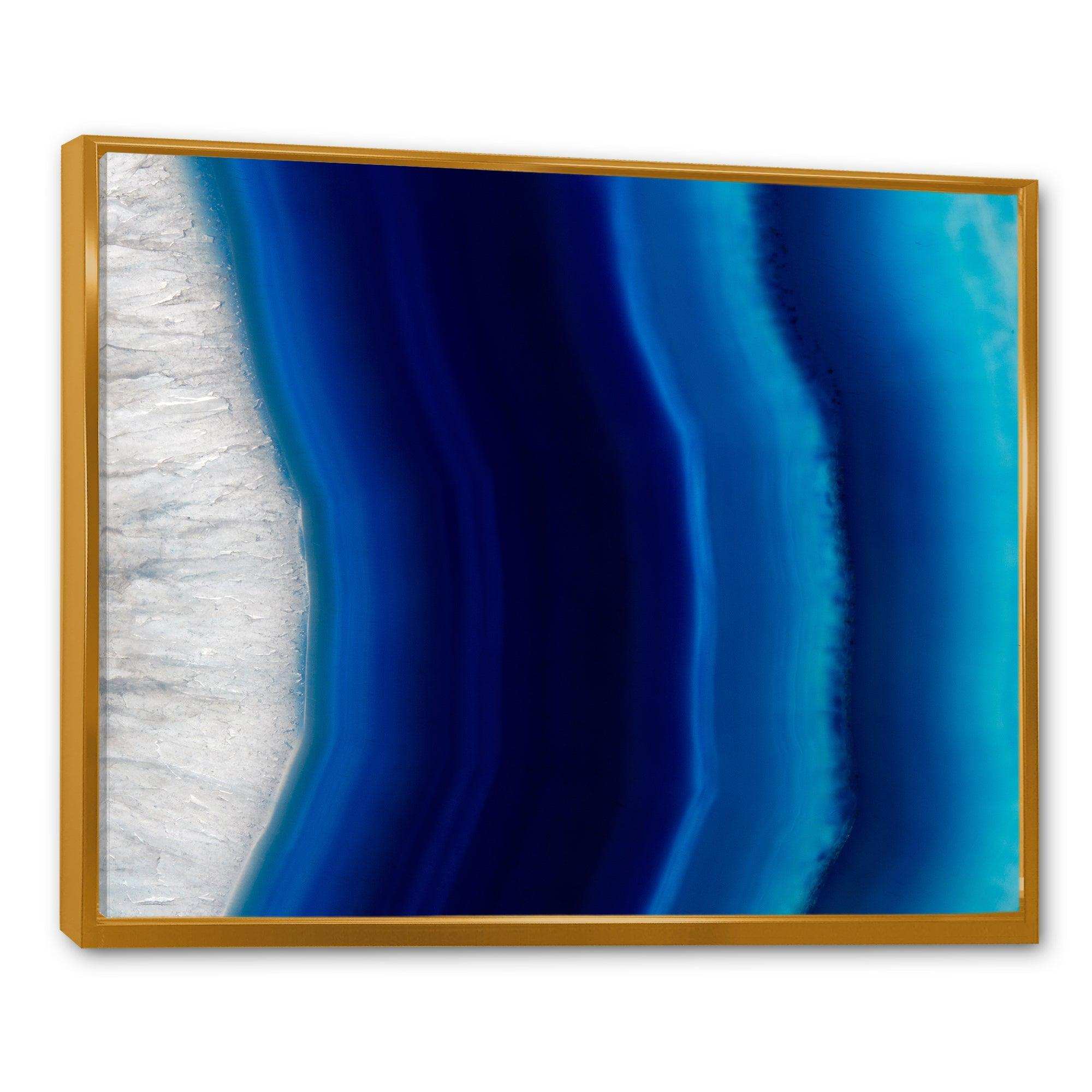 Stone of blue agate crystal