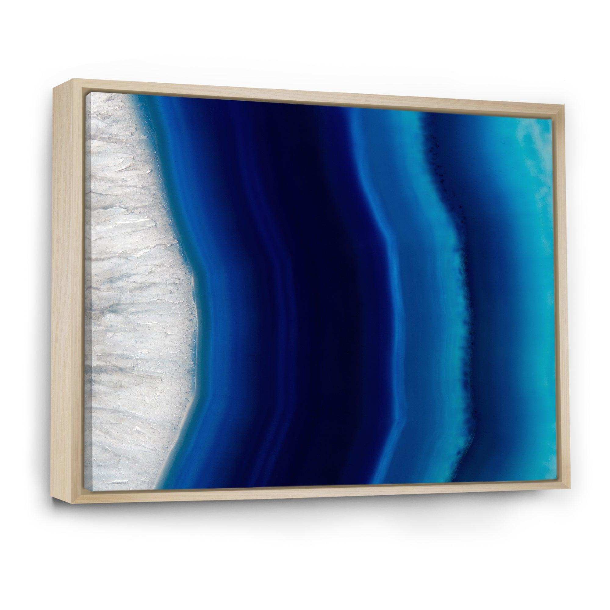 Stone of blue agate crystal